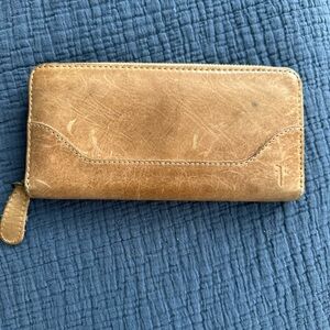 Frye Tan Leather Wallet
